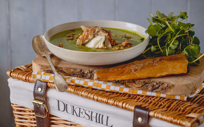 Watercress, Horseradish & Smoked Mackerel Soup