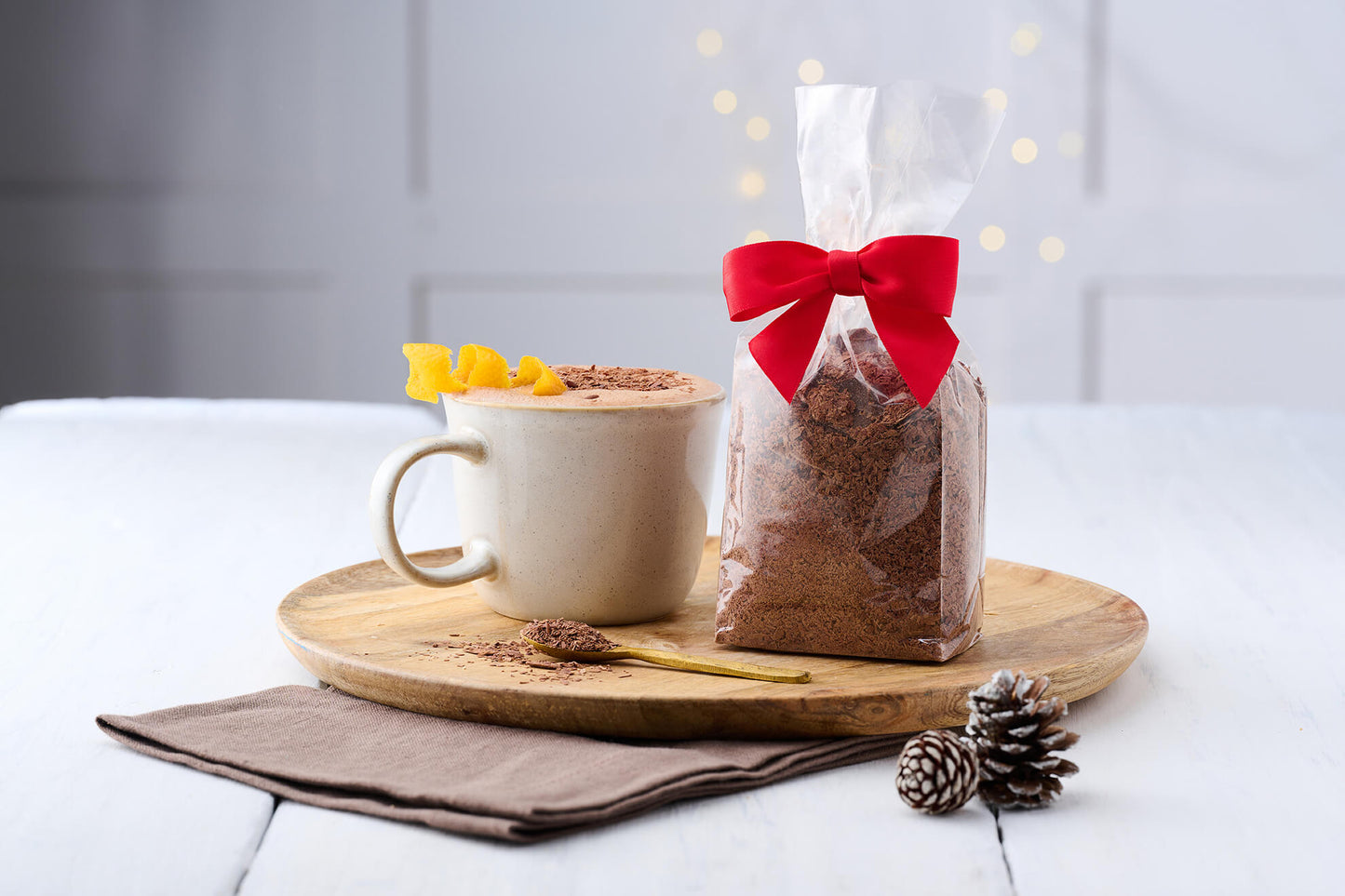 Dark Hot Chocolate & Orange Flakes