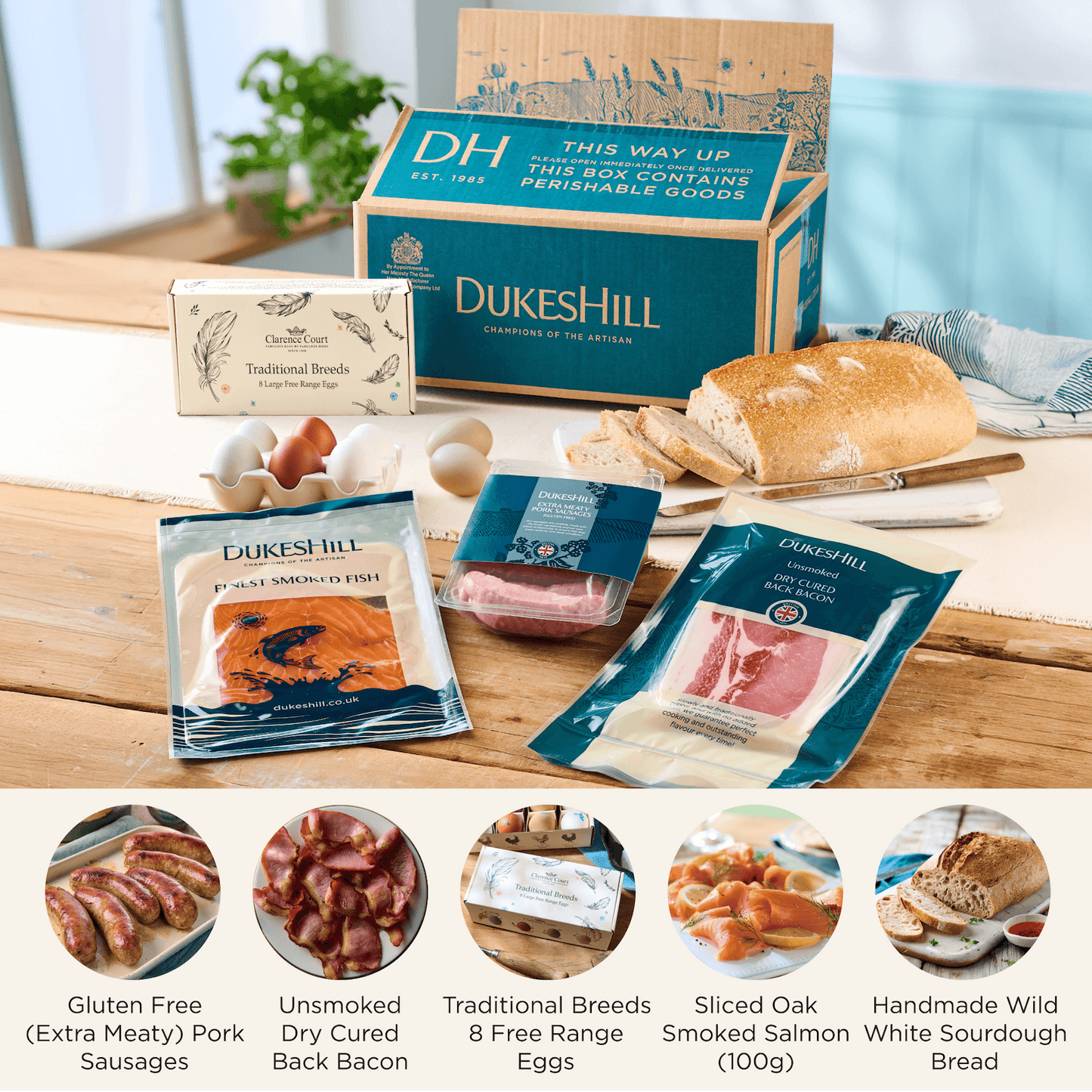 The Breakfast Club DukesHill's Breakfast Subscription Box with Salmon - In Packaging
