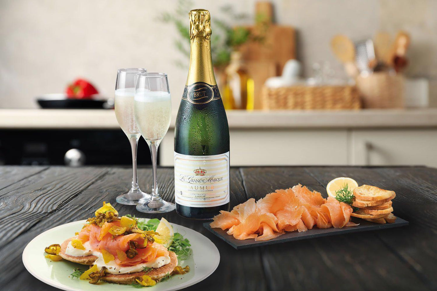 Pancakes, Salmon & Fizz Breakfast Selection - DukesHill