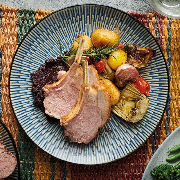 RACK OF LAMB WITH BLACK OLIVE TAPENADE - DukesHill
