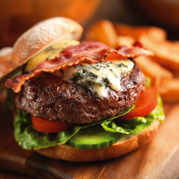 BACON & BLUE CHEESE STEAK BURGER - DukesHill
