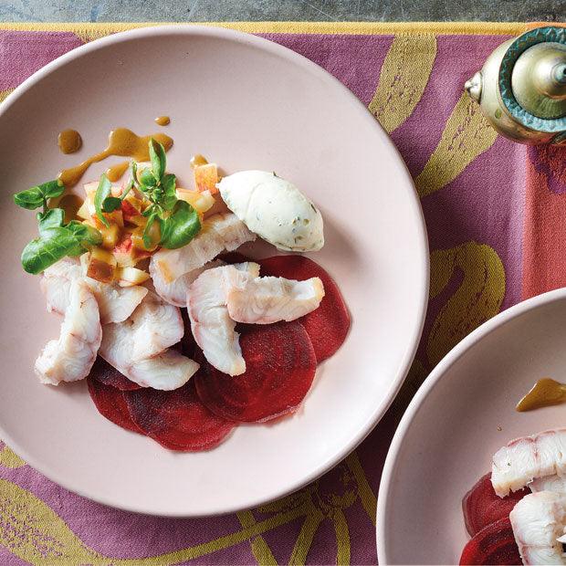 SMOKED EEL, BEETROOT & APPLE WITH TARRAGON HORSERADISH CREAM - DukesHill