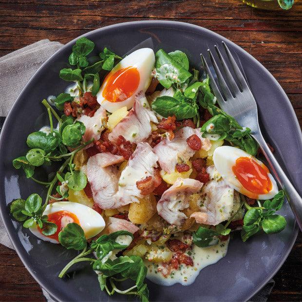 SMOKED EEL, BACON & WATERCRESS SALAD - DukesHill