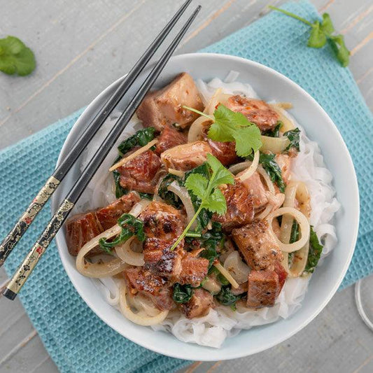 PORK CONFIT IN SPICY COCONUT MILK WITH CAVOLO NERO - DukesHill