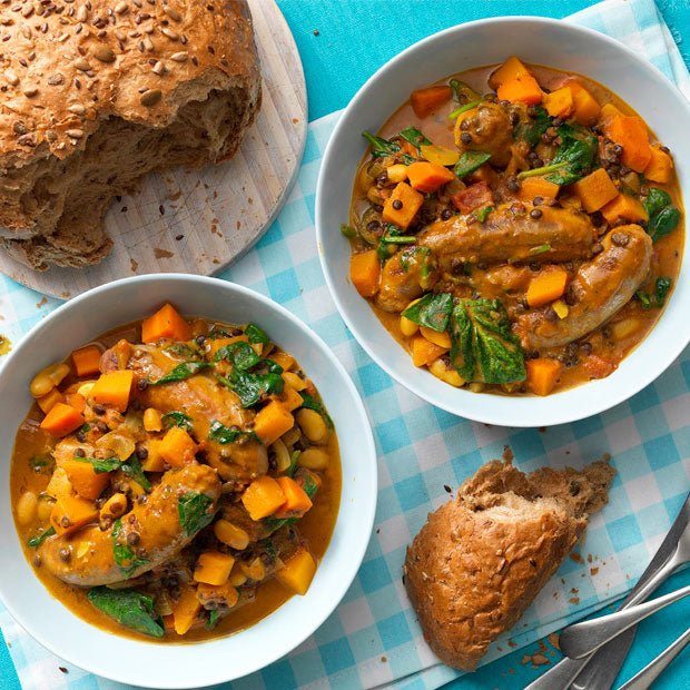 Sausage & Squash with Ginger & Lentils - DukesHill
