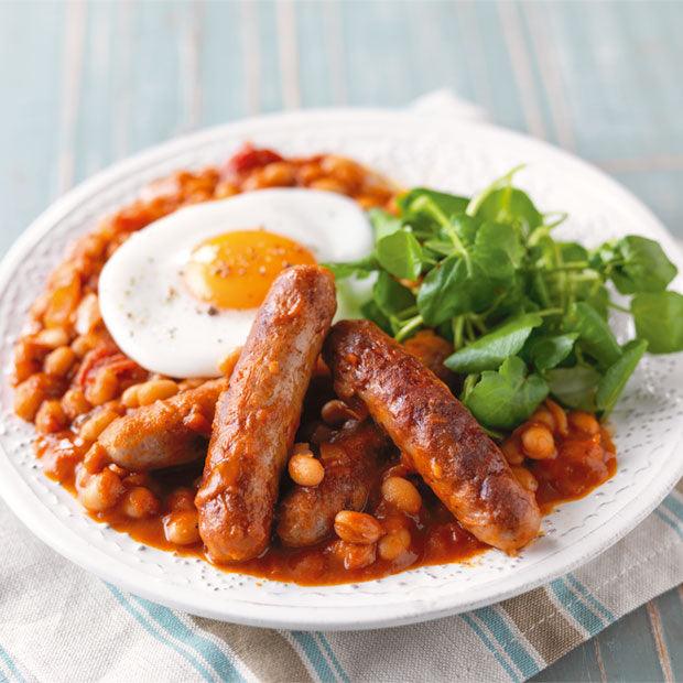 SAUSAGES, SPICY BEANS & EGGS - DukesHill