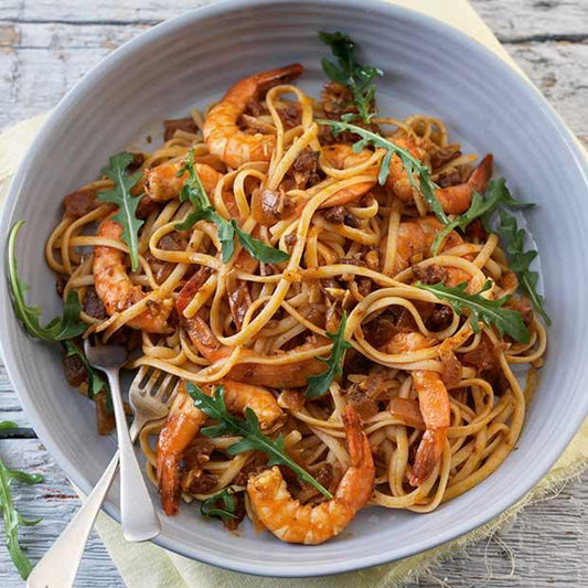 PRAWN & CHORIZO LINGUINE - DukesHill