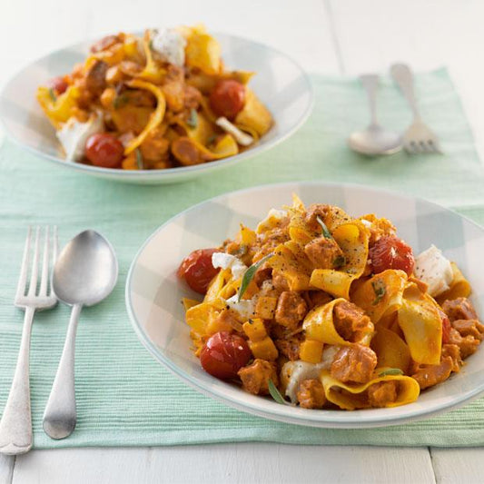 PORK CONFIT WITH TOMATOES AND PAPPARDELLE - DukesHill