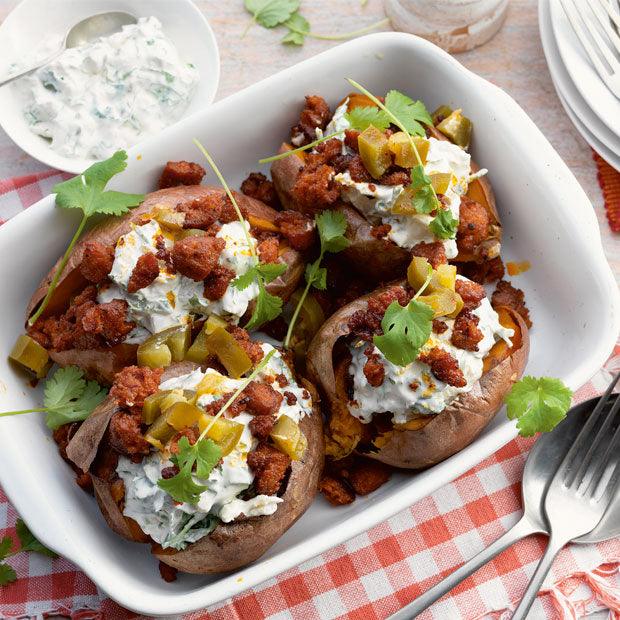BAKED SWEET POTATO WITH BACON & GOATS CHEESE - DukesHill