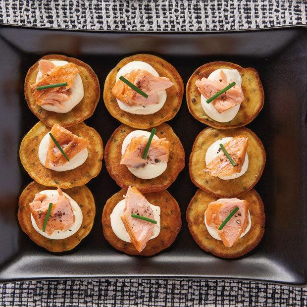 MINI POTATO CAKES WITH FLAKED SALMON - DukesHill