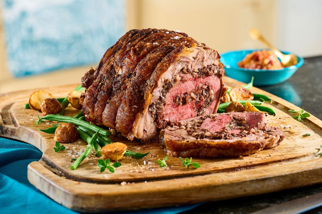 Black Pudding, Smoked Bacon & Caramelised Onion Stuffed Sirloin