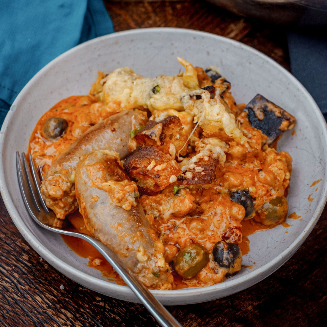 Marry me sausage with garlic bread topping - DukesHill