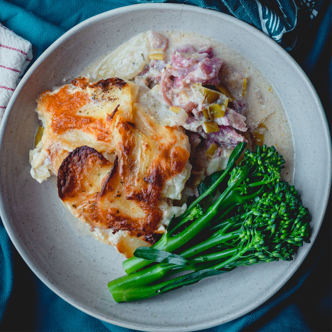 Ham, bacon and leek dauphinoise pie - DukesHill