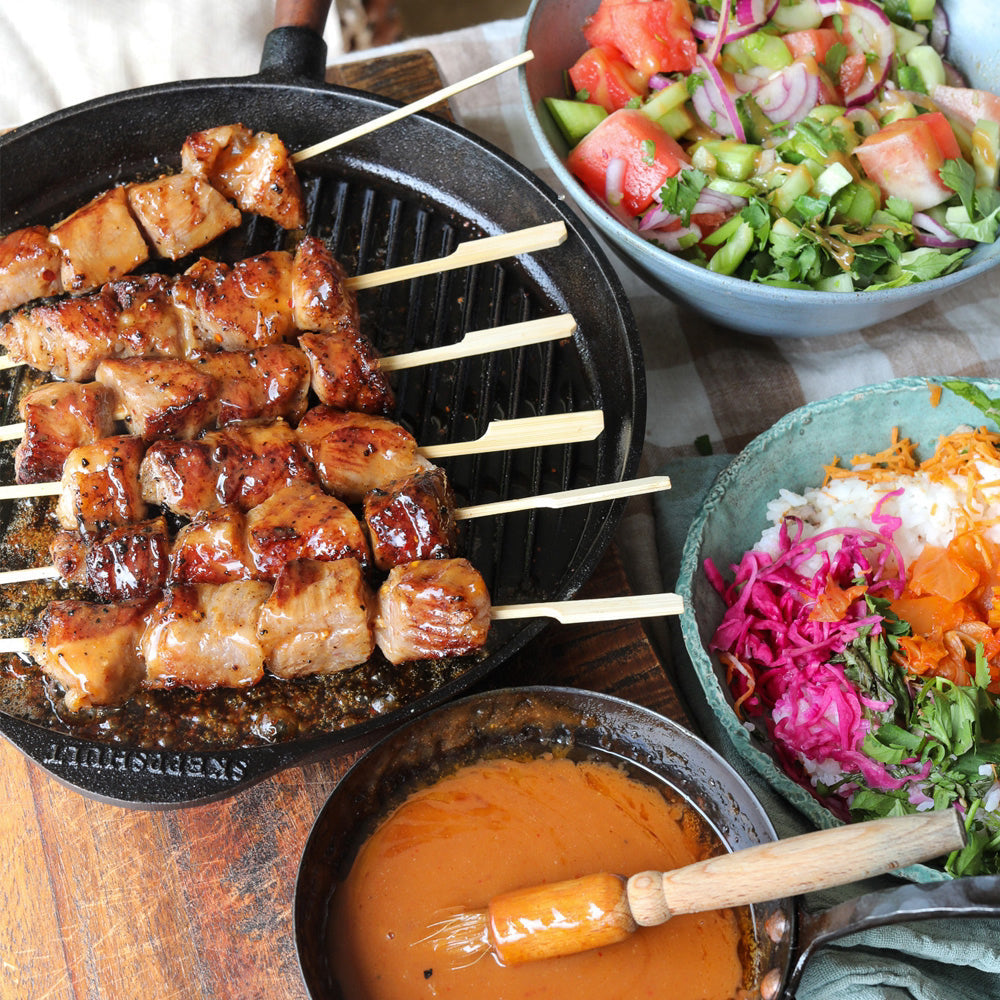 Korean-Style Wagyu Skewers with Gochujang Butter