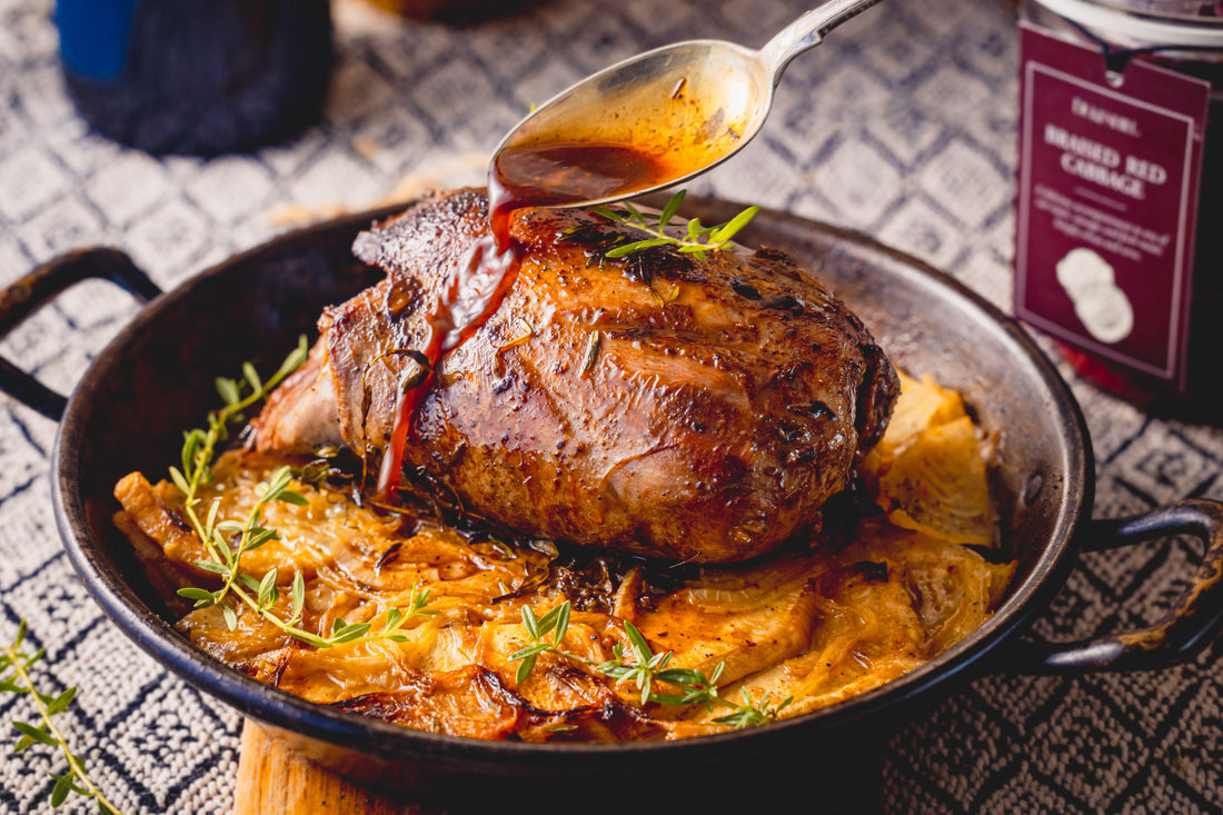 Venison Haunch with Celeriac Boulangère