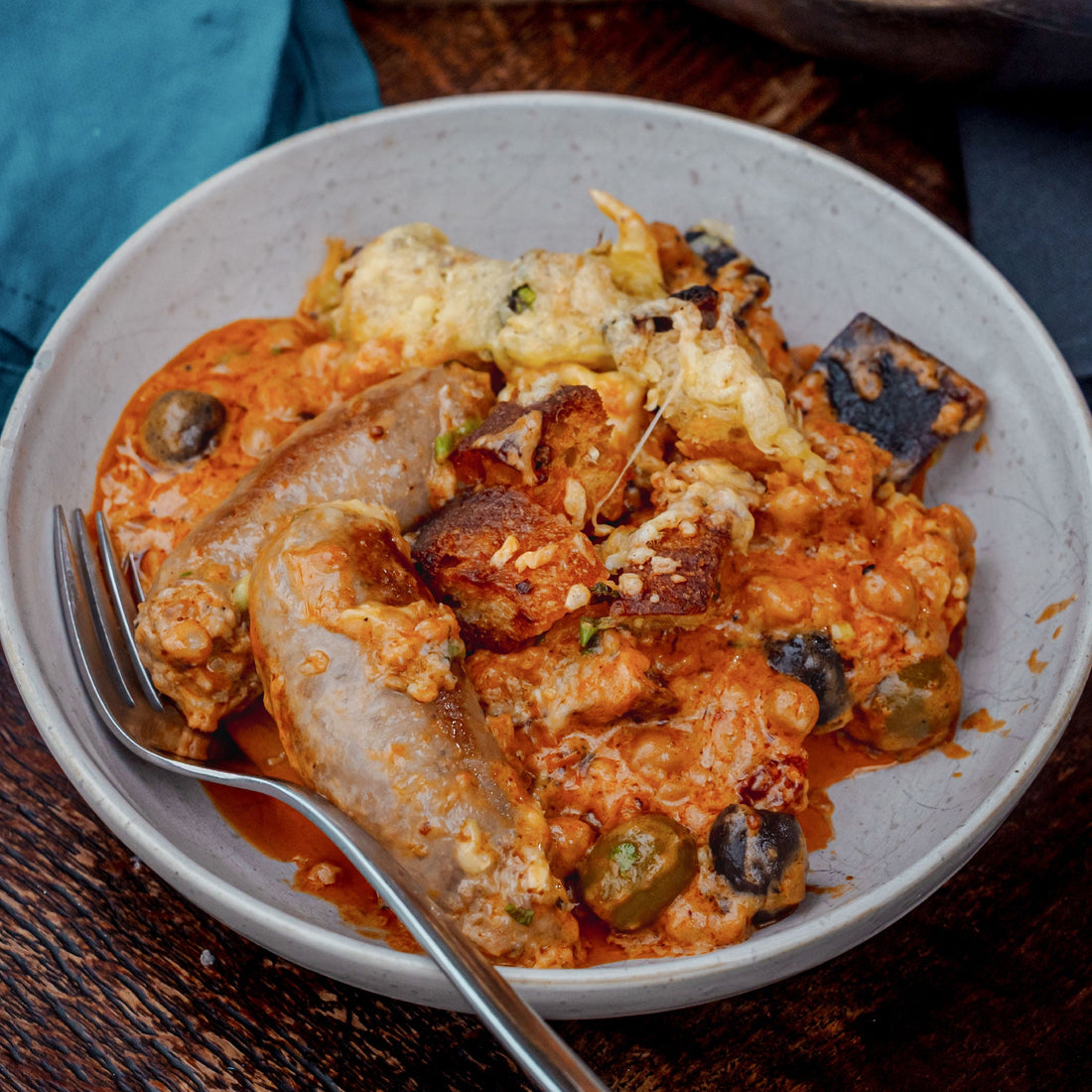 Marry me sausage with garlic bread topping - DukesHill