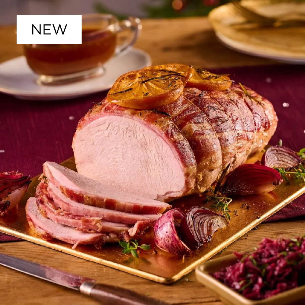 Bacon-Wrapped Free Range Turkey Breast with Orange & Herbs 2.5kg