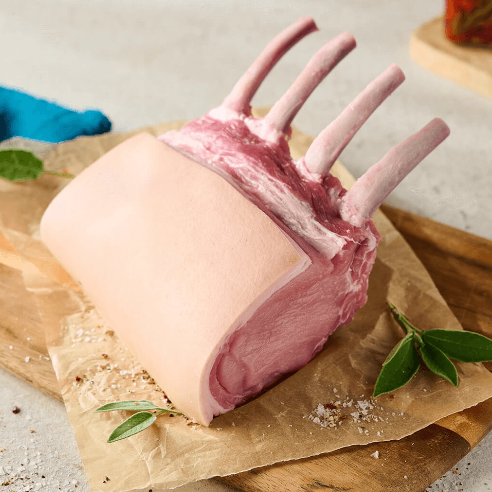 Pork Rack Rind On French Trimmed Rack of Pork – DukesHill