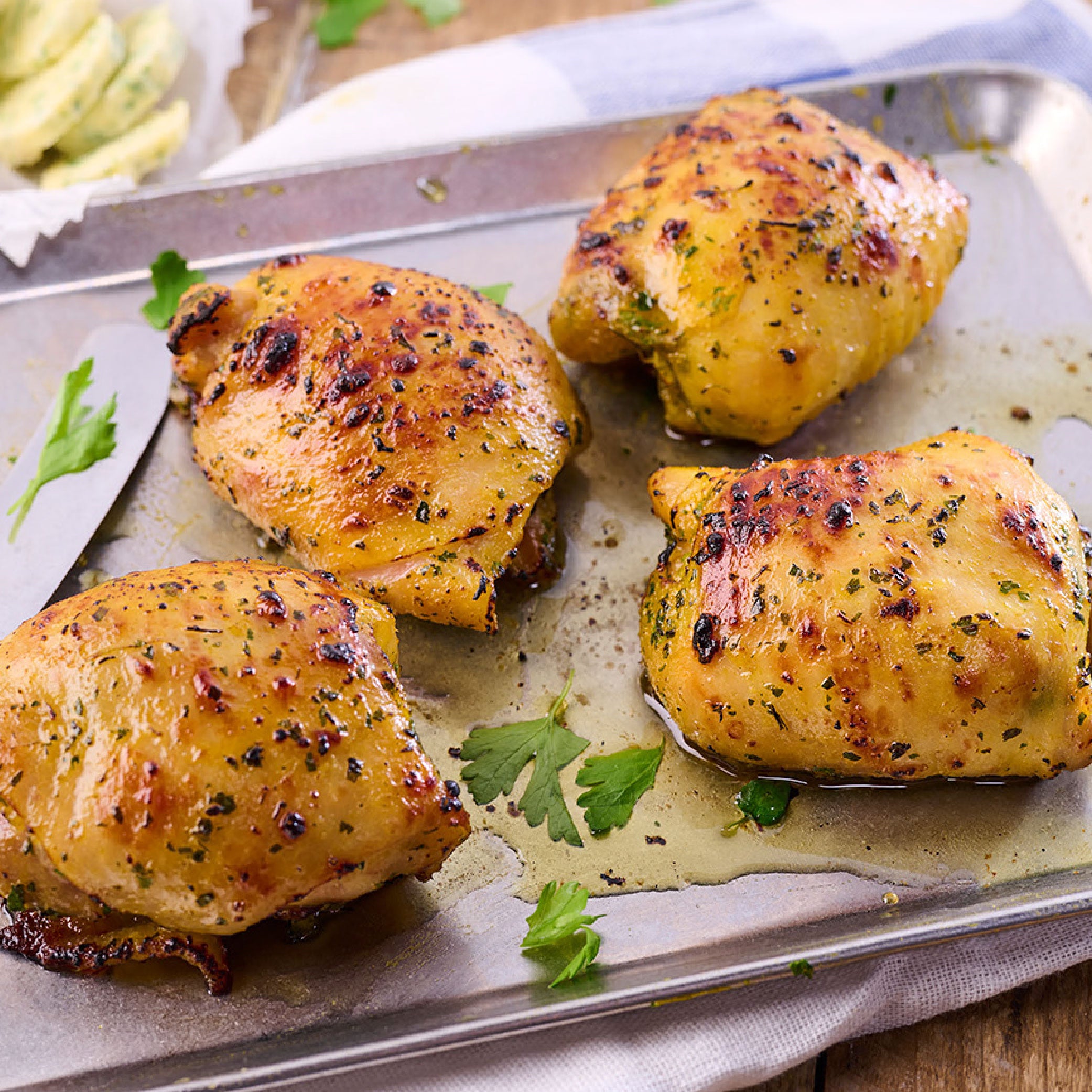 Free Range Garlic Butter Chicken Thighs