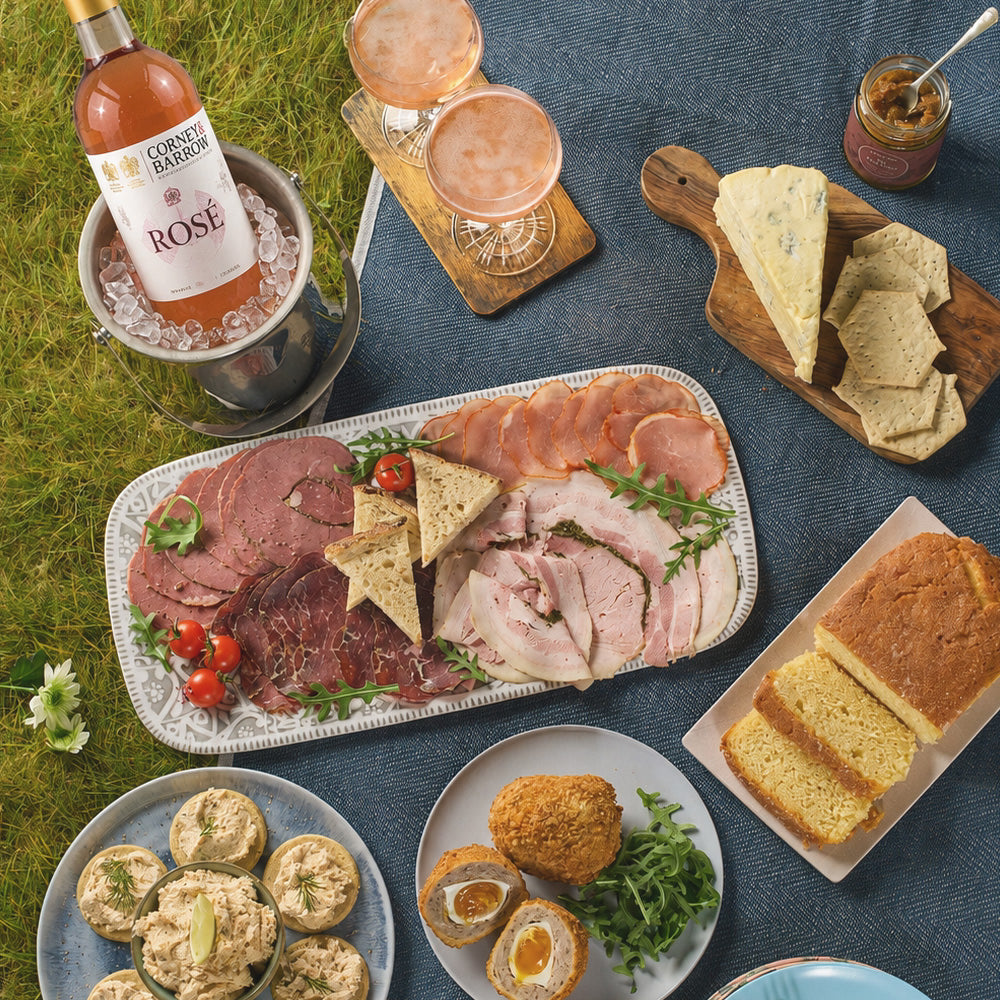Luxury Picnic Selection with Rosé Wine