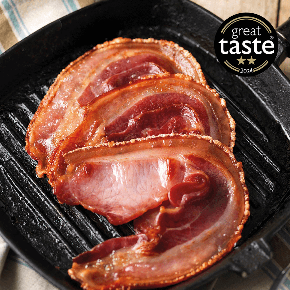 Bacon With Rind Middle Bacon With Rind On - 300g | Order Now At DukesHill