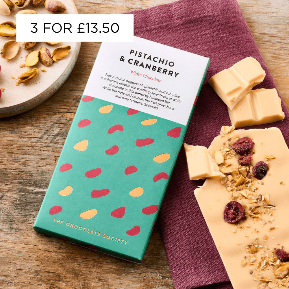 Pistachio & Cranberry White Chocolate Bar