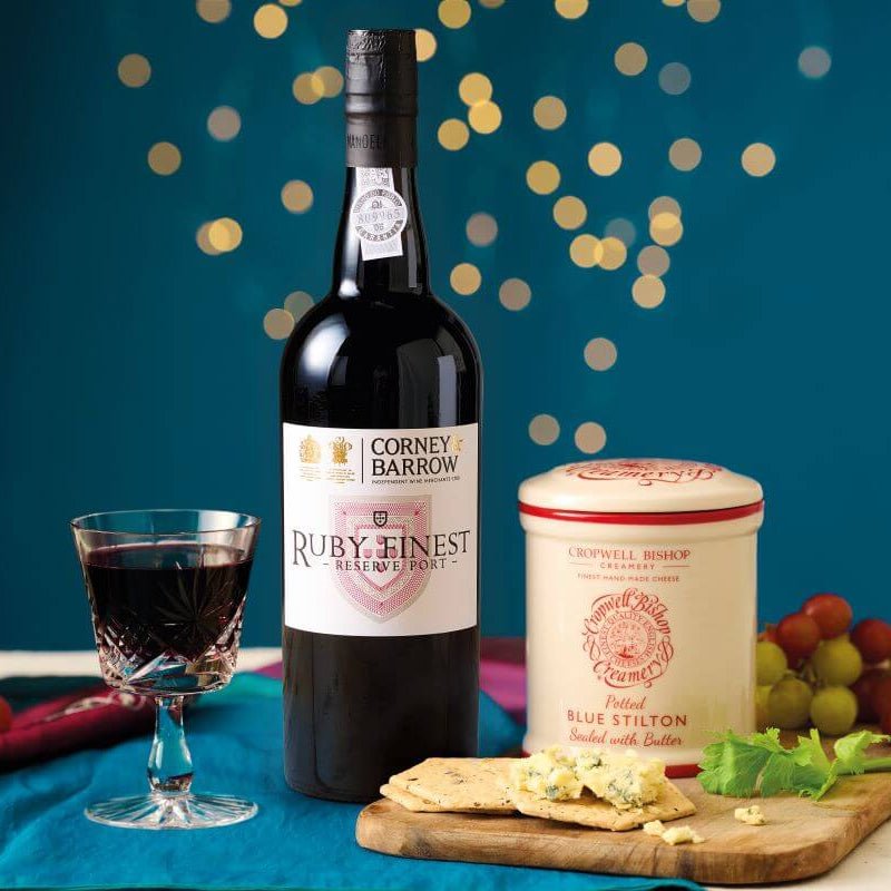 Fine Ruby Port & Stilton Gift Box - DukesHill