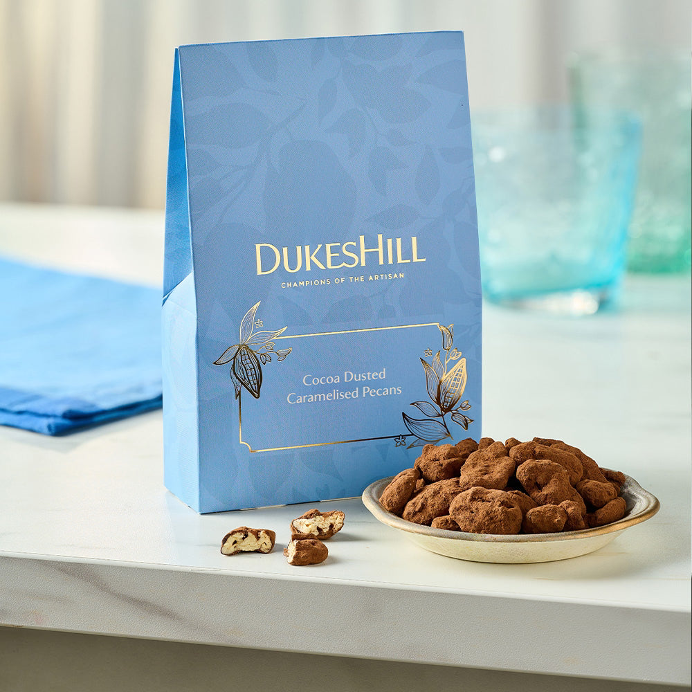 Cocoa Dusted Caramelised Pecans (150g)