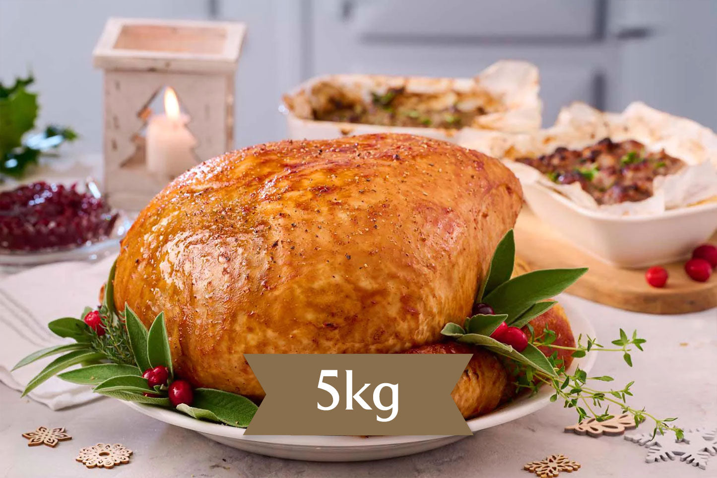 Free Range Bronze Christmas Turkey Crown 5kg
