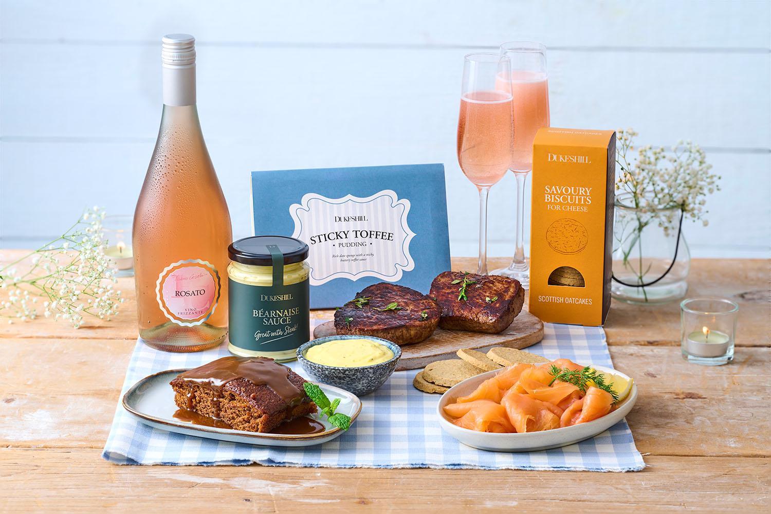 Dine In Fillet Steak, Sticky Toffee Pudding & Rosé Frizzante - DukesHill