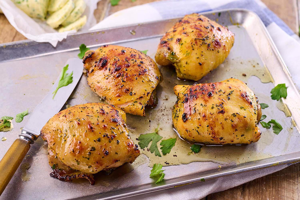 Garlic Butter Free Range Chicken Thighs - DukesHill