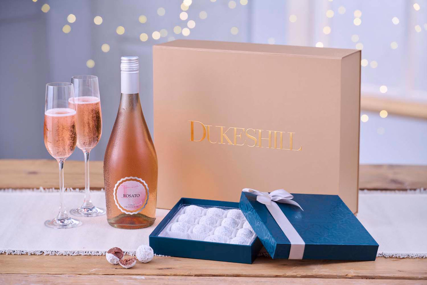Marc de Champagne Truffles & Fizz Christmas Gift Box