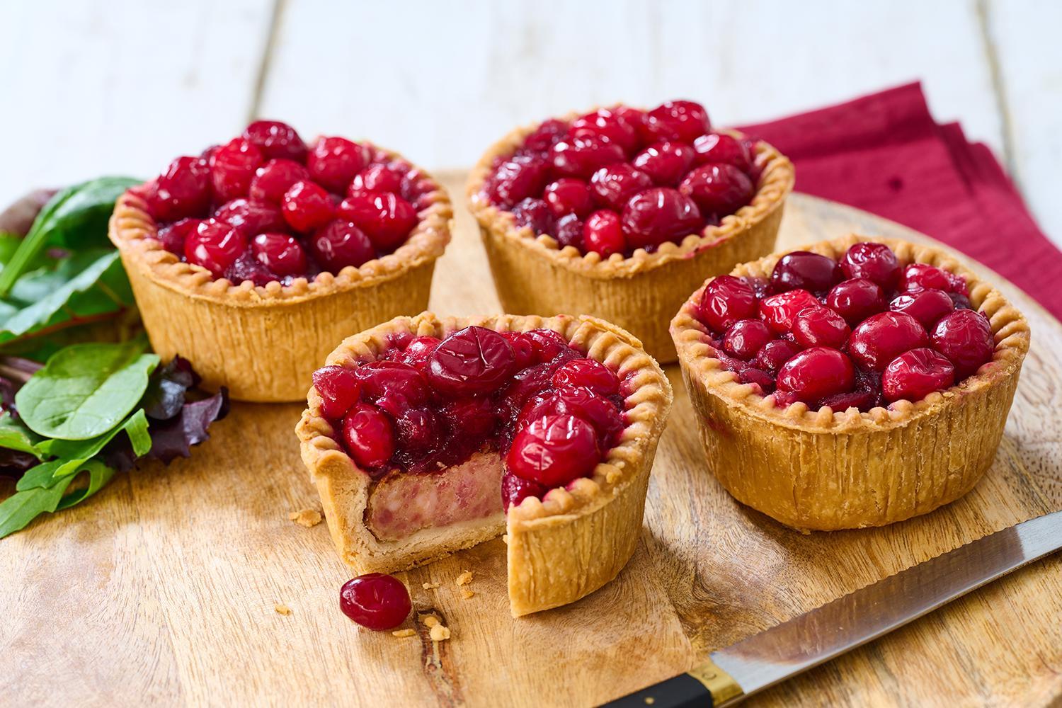 Cranberry Topped Pork Pies - DukesHill